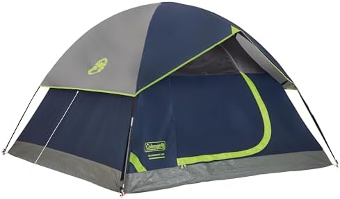 Coleman Sundome Camping Tent with Rainfly, 2/3/4/6 Person Tent Sets Up in 10 Mins, Weatherproof Shelter for Camping, Festivals, Backyard, Sleepovers, & More